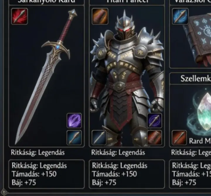 Ultimate Fable felszerelés és tárgyak kezelése